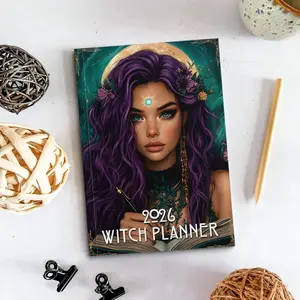 2026 Witch Planner A5 Magic Journal, Fantasy Theme Notebook for Women, Magical Diary Book, Perfect Gift for Enthusiasts