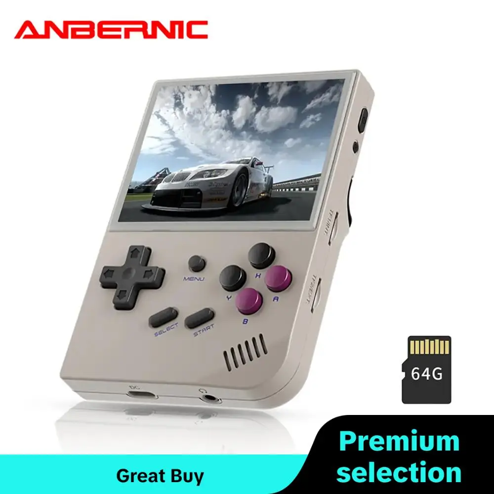 Anbernic RG35XX Wireless Handheld Game Console, Retro Games Consoles with 3.5 Inch IPS Screen, Linux System Game Console with 5000+ Classic-Games for