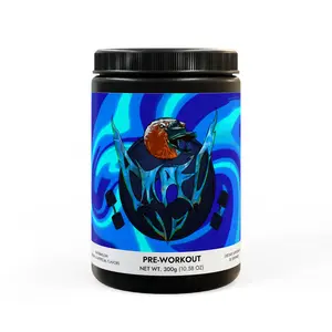 Blue Raspberry Pre-Workout Fitness Supplement 300g Powder Drink for Workout Enhancement & Energy Boost - Healthcare, Dietary, Edible, Vitamin