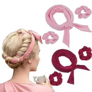 Heatless Curlers for Women - No Heat Overnight Curling Headband with Scrunchie, Sleep-In Curlers for Soft Waves, Gentle No-Hot Tools for Natural Waves & Curls, Damage-Free Styling for Everyday & Special Events, for Long Hair, Heatless Styling Kit
