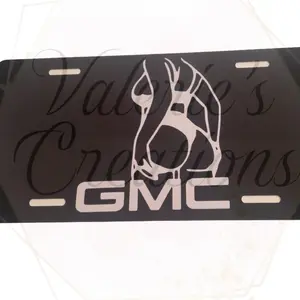GMC Black License Plate