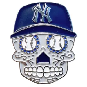 NY, sugar skull hat pin