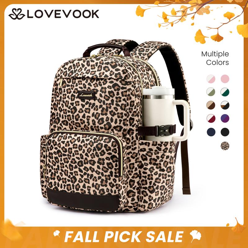 LOVEVOOK Laptop Backpack for Women with Pouch Pocket for Large Capacity Cup, 15.6-18 Inch Laptop Computer Bag Travel Backpack Purse, Senior Backpack,Waterproof Work Business Backpack College Teacher Bags, Travel Essentials, TikTokFallDealsForYou
