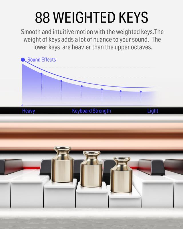 Donner DDP-100 88 Key Weightesd Hammer Action Upright Digital Piano for Beginners Black/White