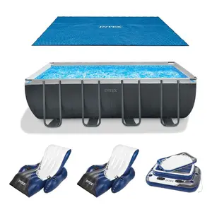 INTEX 18' x 9' x 53" Ultra XTR Frame Pool, Cover, Cooler, and Float (2 Pack)