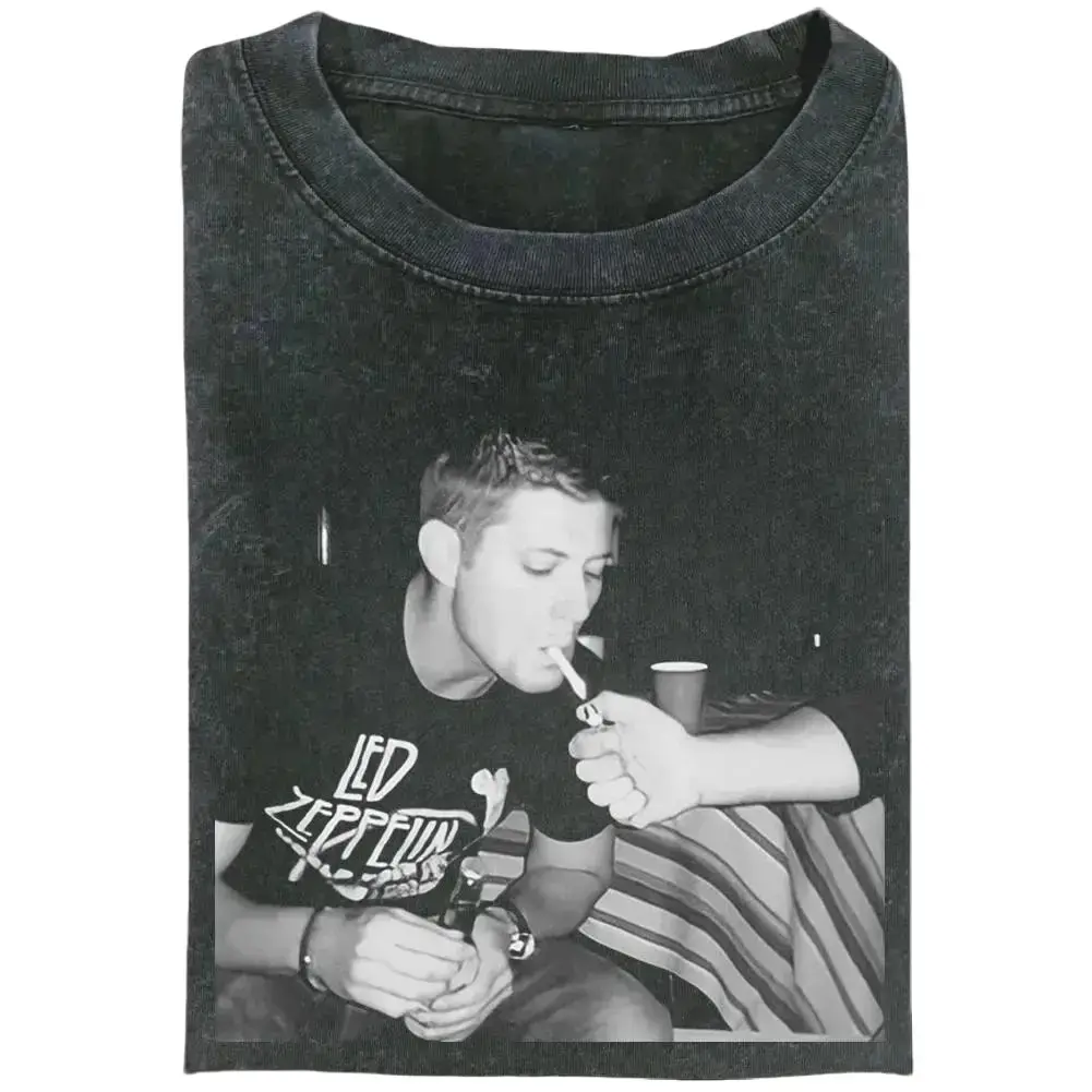 Vintage Dean Winchester SmOOking Shirt, Supernatural Jensen Ackles Shirt, 90s Style Graphic Tee, Movie TV Series Shirt, Gift for Men, Gift for Women, Crew Neck T-shirt, Trending T-shirt