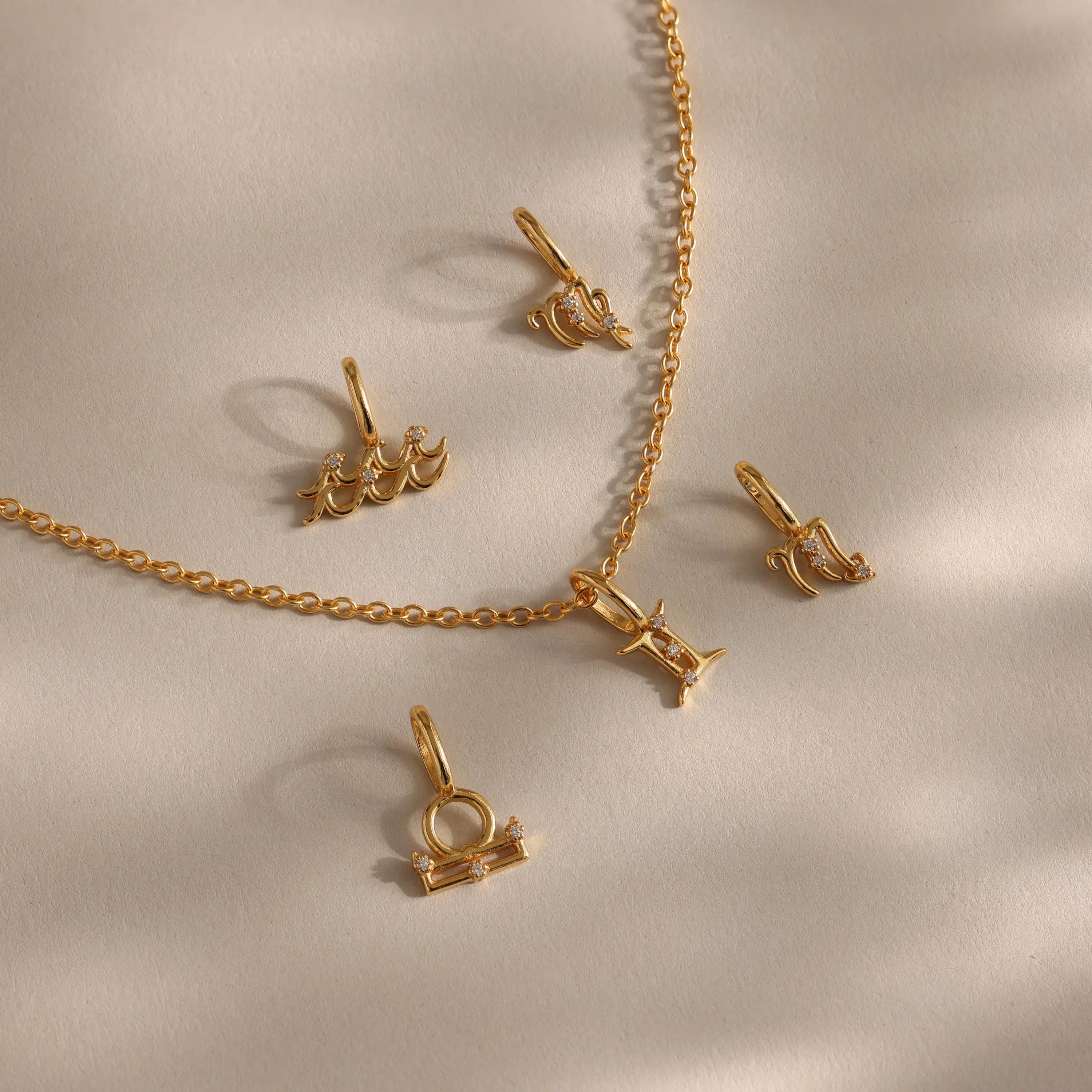 Zodiac Charm by Caitlyn Minimalist - Personalized Gold Plated Charms for Bracelets & Necklaces - Dainty Zodiac Jewelry - Birthday Gift