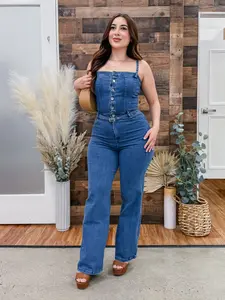 Donna Denim Stretch Jumpsuit