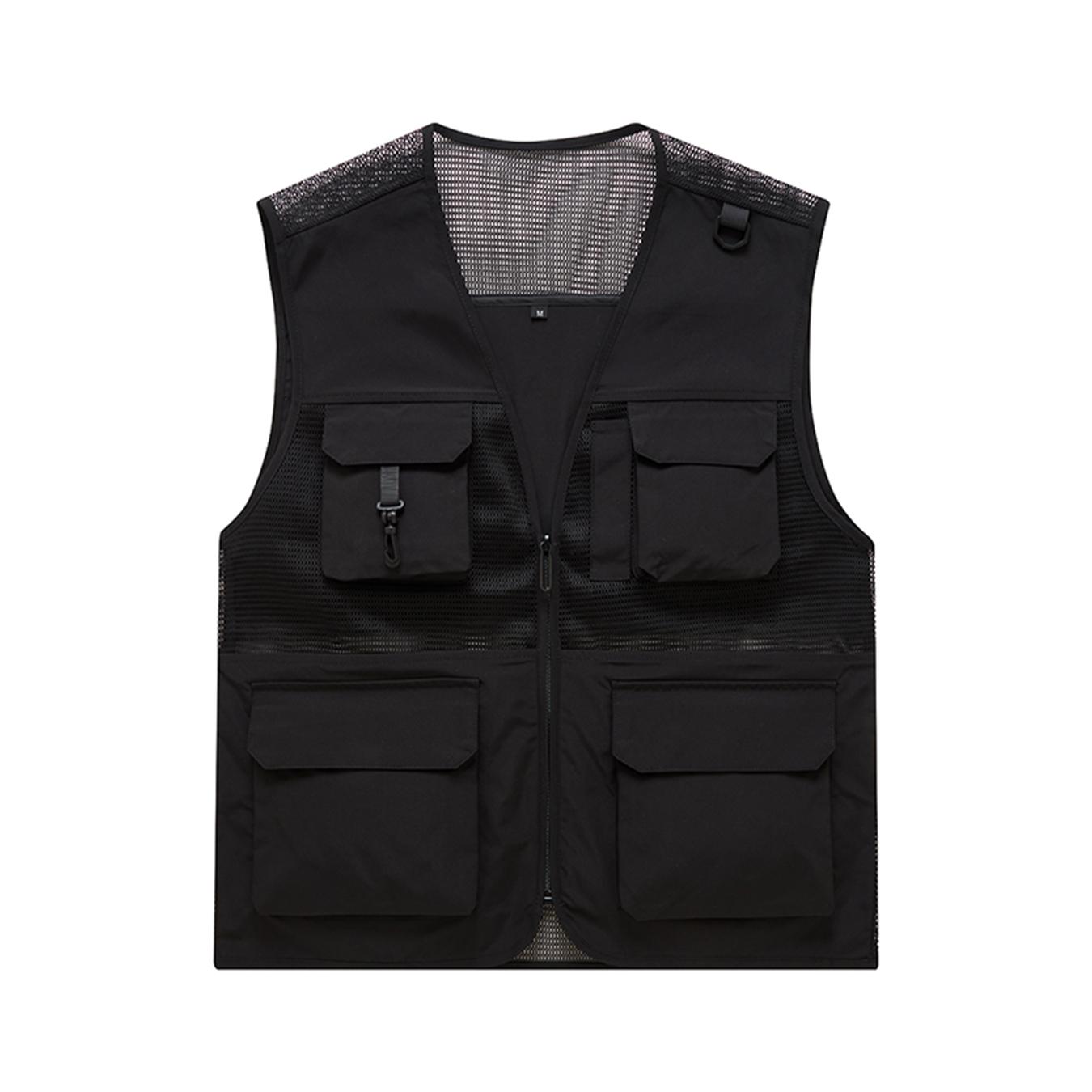 Versatile Mesh-Lined Utility Vest for Men Durable Quick-Drying Ideal for Outdoor Activities Menswear Tops