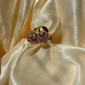Cherry Bling Ring 18k Gold Plated
