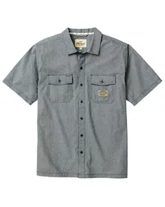 Thorogood Men's Striped Short Sleeve Button-Down Garage Shirt - Tg207200-Str