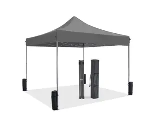 10x10 FT Pop Up Canopy Tent with Slant Legs and Carrying Bag, Easy Setup Outdoor Shelter for Patio, Garden, Beach, Gray