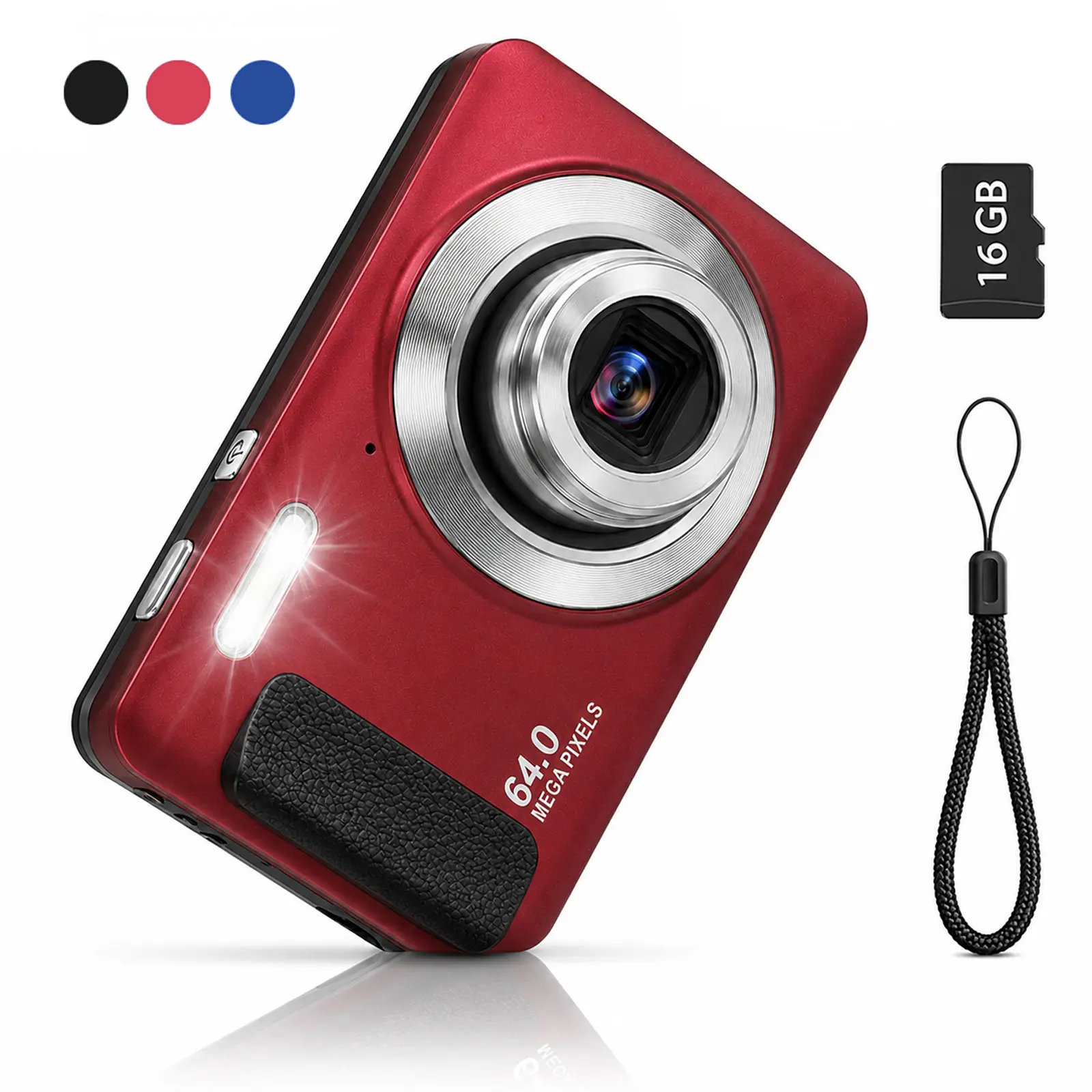 Digital Camera with SD Card - Compact Portable Mini Camera with 16X Digital Zoom, Point-and-Shoot Pocket Camera for Teens, Students, Travel and Everyday Photography, Gift Idea #GLOBALPICKS