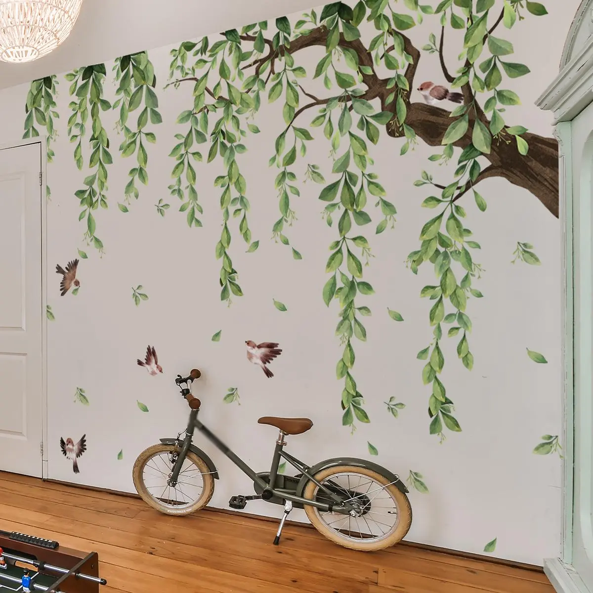 Tree Branch & Bird Pattern Wall Sticker, Self Adhesive Wall Decal, Decorative Sticker for Home Living Room Bedroom, Ornaments
