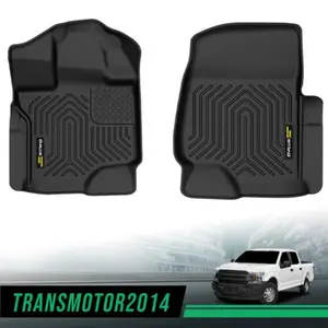 Floor Mats TPE Fit For 2015-24 Ford F-150 F150 Super Crew Cab All Weather Liners Upgraded Version