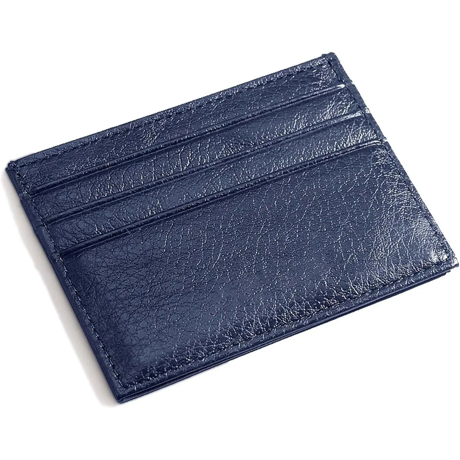 Credit Card Wallet, Super Slim Card Holder,  Wallet for Man and Women with 6 Card Slots and 1 Pocket (Navy Blue)