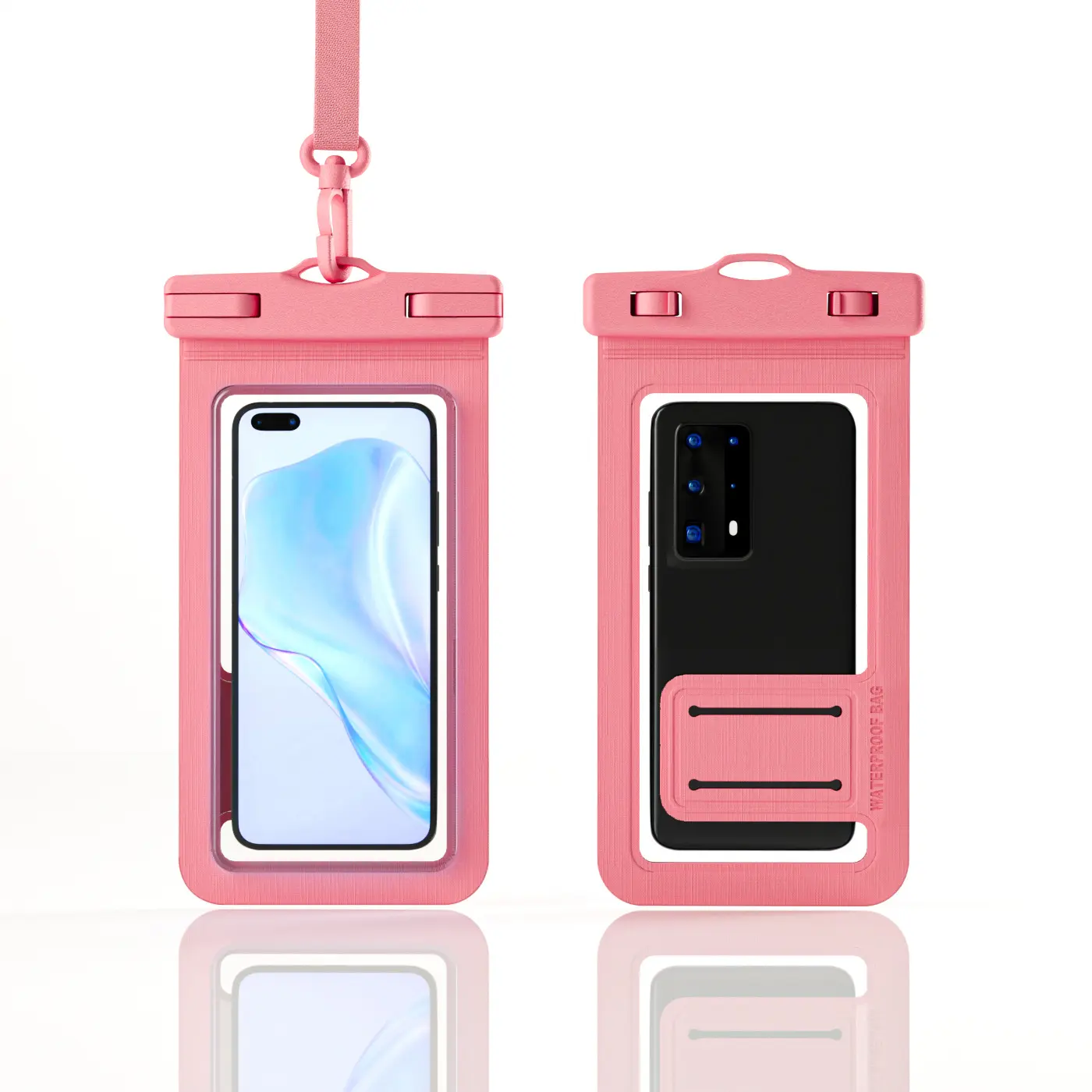IPX8 Waterproof PVC Material Phone Pouch for Adults - Touchscreen OK, Secure Protection, Portable Armband & Lanyard, Transparent Underwater Casing, Fits Smartphones Up to 7.2"