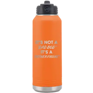 Personalized Dad Bod 32 oz Water Bottle - Orange