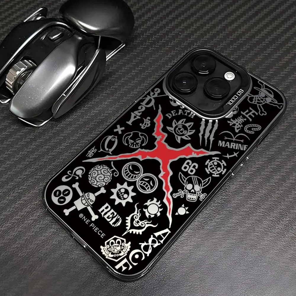 One Anime Z-Zoroes Pieces Phone Case For iphone 17 16 15 14 13 12 11 17Air Plus Pro Promax Samsung Galaxy S26 S25 S24 S23 S22 Silver Hard Cover