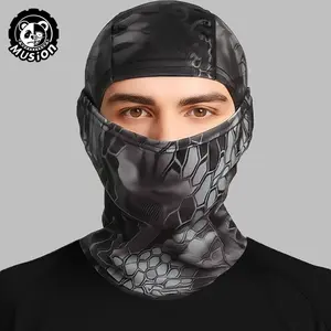 Unisex Camouflage Balaclava Face Mask Scarf, Multi-Functional Windproof Sun Protection Breathable Sweat-Wicking Outdoor Sports Gear Gaiter Mask