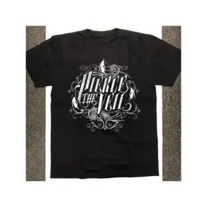 Pierce The Veil Graphic T-Shirt, Unisex Classic Fit 100% Cotton Streetwear Crewneck Top for Summer Casual Wear, Graphic T Shirts, All Over Print