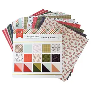 Crafts & Sewing Kingston Crafts 12" x 12" Christmas Paper Pad - 60 Double-Sided Sheets