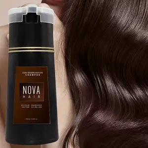 [100% original] Hair Dye Shampoo - Natural Herbal Dark Brown Hair Dye Shampoo Colour Hair  haircare Locks hair dye shampoo Instant Color Transformation Gray Coverage Quick Fix Vibrancy Effortless Gentle Nourishing Salon
