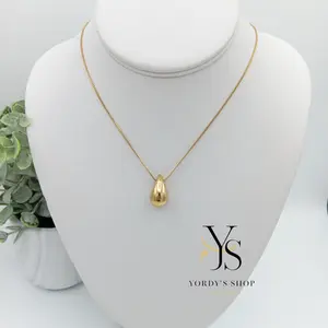 Yordy's Shop Water Drop Fashion Chain Necklace for Women 18" Fine Chain with 20" Size Extension Modern Versatile Dainty Layering Jewelry