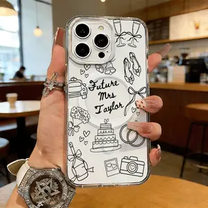 Doodle Icon Pattern Magnetic MagSafe Snap Case for iPhone 17/16 Pro Max 15 Pro 14 13 12 Mini 11 XR XS Plus SE Shockproof Slim Protective Cover