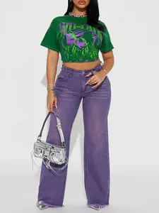 Ashtin Baggy Jeans - Purple