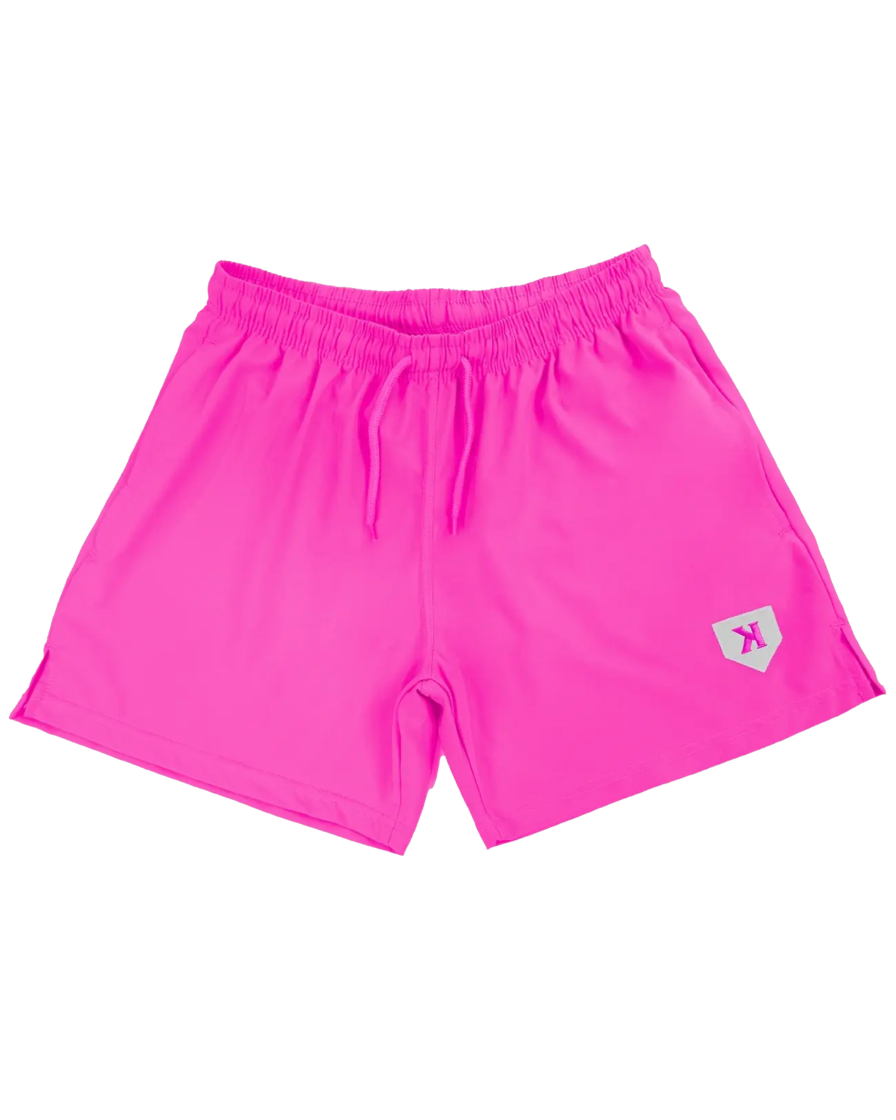 PITCHERS ONLY Youth Pink Training Shorts with Logo Patch - Stylish, Trending Design for Baseball Players