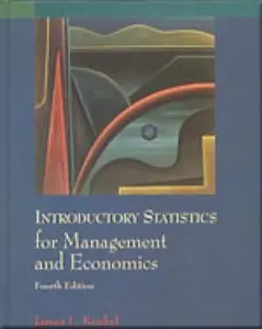 USED-Introductory Statistics for Management and Economics by James L. Kenkel (Hardcover)