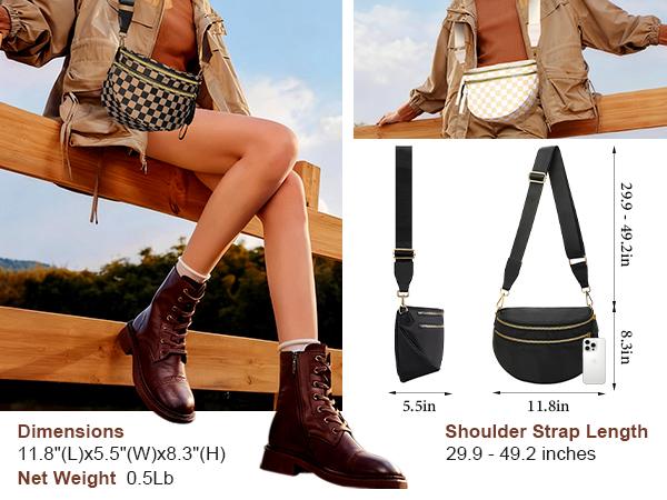 Best-selling Women's Large-Sized Double Zipper Crossbody Bag Minimalist Handbagwith Adjustable Strap & Multi Pockets | Waterproof NylonHip Bag for Work Weekends Travel | Ideal Gift for HerBirthday Christmas Best-selling Women's Large-Sized Double Zipper Crossbody Bag Minimalist Handbagwith Adjustable Strap & Multi Pockets | Waterproof NylonHip Bag for Work Weekends Travel | Ideal Gift for HerBirthday Christmas