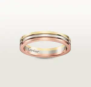 Pre-owned Cartier VENDOME LOUIS CARTIER WEDDING BAND, 3.5 MM WIDTH size 57