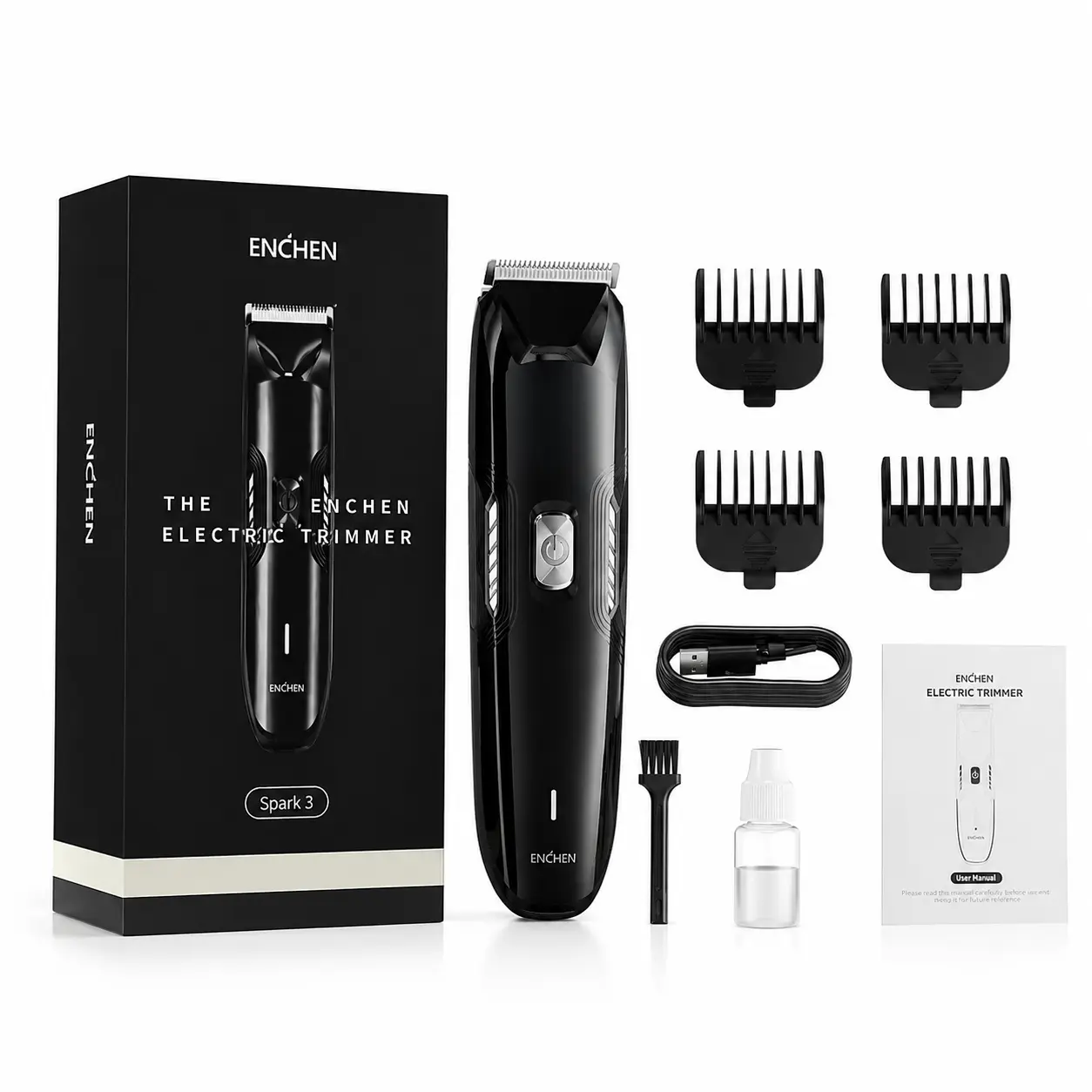 ENCHEN Unisex3-In-1 Multi-Function Hair Trimmer, Multifunctional Hair Trimmer, Private Area Beard Hair Trimmer, Rechargeable Cordless Pubic Hair Trimmer,Unisex Grooming Hair Removal Tool, Perfect Holiday Gift