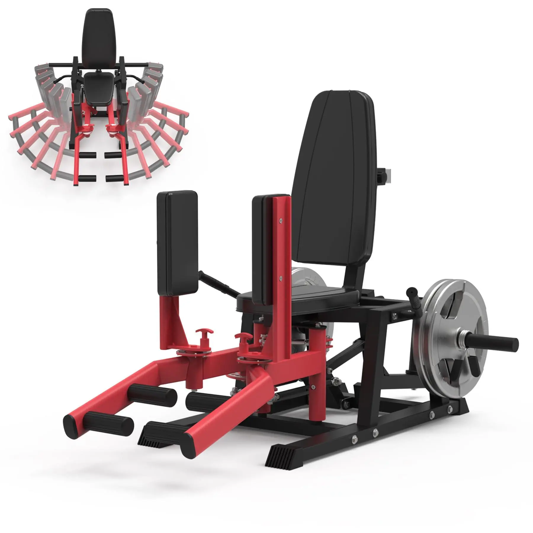Gaomon Hip Abductor-Adductor Machine, Home Gym Equipment with 6-Level Gear System, 4-Position Adjustable Back & Metal Frame for Inner & Outer Thigh Workouts