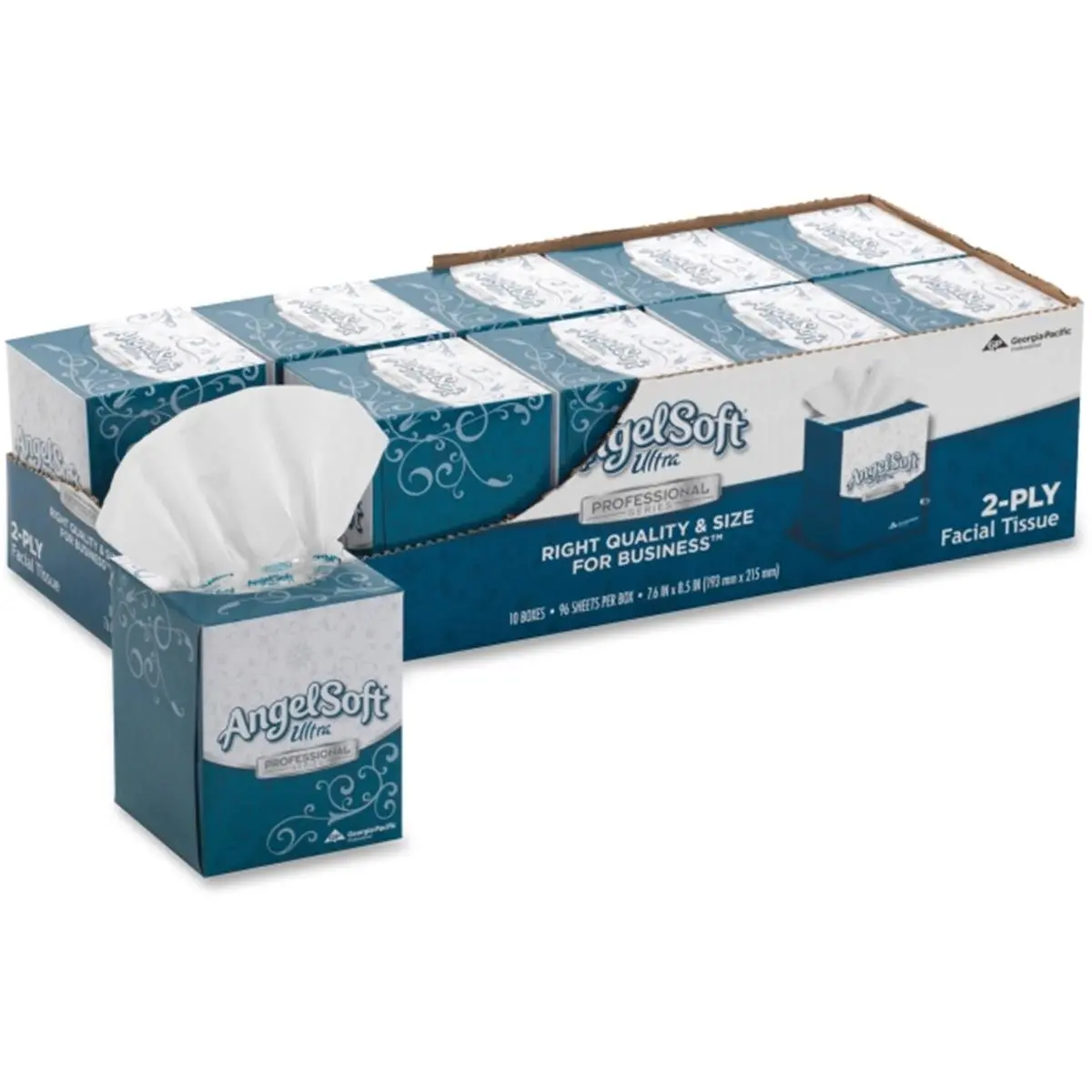 212 MAIN Georgia Pacific Gpc4636014 Angel Soft 2-Ply Full Size Facial Tissue Cube Box, Soft Thick Single-Use Tissues, Disposable Face Towelettes