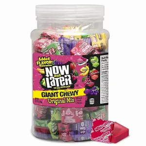 Now and Later Giant Chewy Original Mix Candy, Mixed Fruit Chew Candy, 38 Ounce Tub