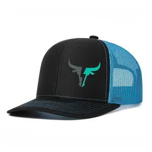 2024Adjustable Size, Outdoor Sports Bull Head Print, Breathable Mesh Trucker Cap for Men and Women - Polyester, Fitted with Buckle Closure, Hand Washable, Sports Cap | Adjustable Headgear | Polyester Fiber Cap2025