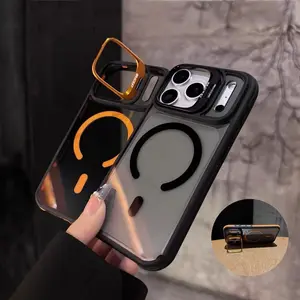Camera Lens Protection Flip Bracket Stand for Magnetic Case for iPhone 17Pro Max 17Air 16 15 11 12 13 14 Pro Max Plus Cover