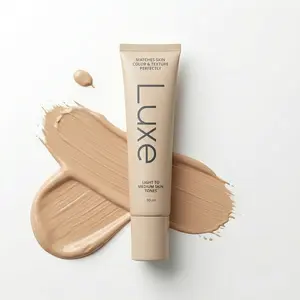 Color Changing Foundation for Women – Instantly Adapts to Your Skin Tone – Buildable Light-to-Medium, Medium Dark-to-Dark, Coverage – 12-Hour Wear – Natural Dewy Finish