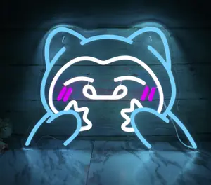 Snorlax Neon Light Sign, Home Decor, Home Accents, Game Room, Bedroom Decor, Room Decorations, Gamer, Gaming Gifts, LED Acrylic, Kids Room, Fun Happy