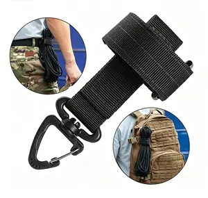 2pcs Nonlocking Nylon Webbing Carabiners - Outdoor Portable Storage Buckles for Gloves, Keychains, Mountain Climbing Ropes, Water Bottles - Ideal for Outdoor Workers, Camping Enthusiasts rock climb