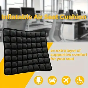 1 Piece Comfortable Adjustable Inflatable Seat Cushion, Suitable for Office Chairs, Cars, Rectangular Shape, Easy to Operate Inflator, Inflatable, Car Seat Cushion, Workspace Accessories, Compact Design, High-Quality Filling, Durable Cushion