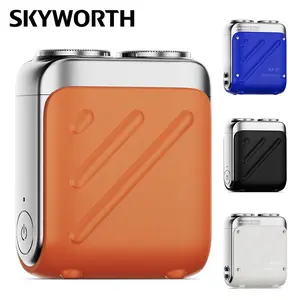Skyworth Traveller Mini Electric Beard Shaver, Waterproof & Comfortable Double-Ring Magnetic Cutter, One-Button Long Lasting for Travel & Daily Use, 2025 New Beard Shaver Fathersdaygift Shaving Products shaver women electric shaver