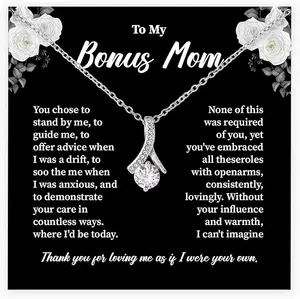 Stepmother Necklace For Woman, Mother's Day Idea for Bonus Mom, Birthday, Wedding, Anniversary Jewelry For Her, Thank You For Loving Me Your Own Gifts For Second Mom Necklace