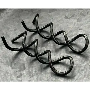 PAIR of Beautiful Black 316L Surgical Steel Twist Tail Hanging Tapers / Plugs - Expanders -  Gauges 16g (1.3mm) thru 8g (3mm)