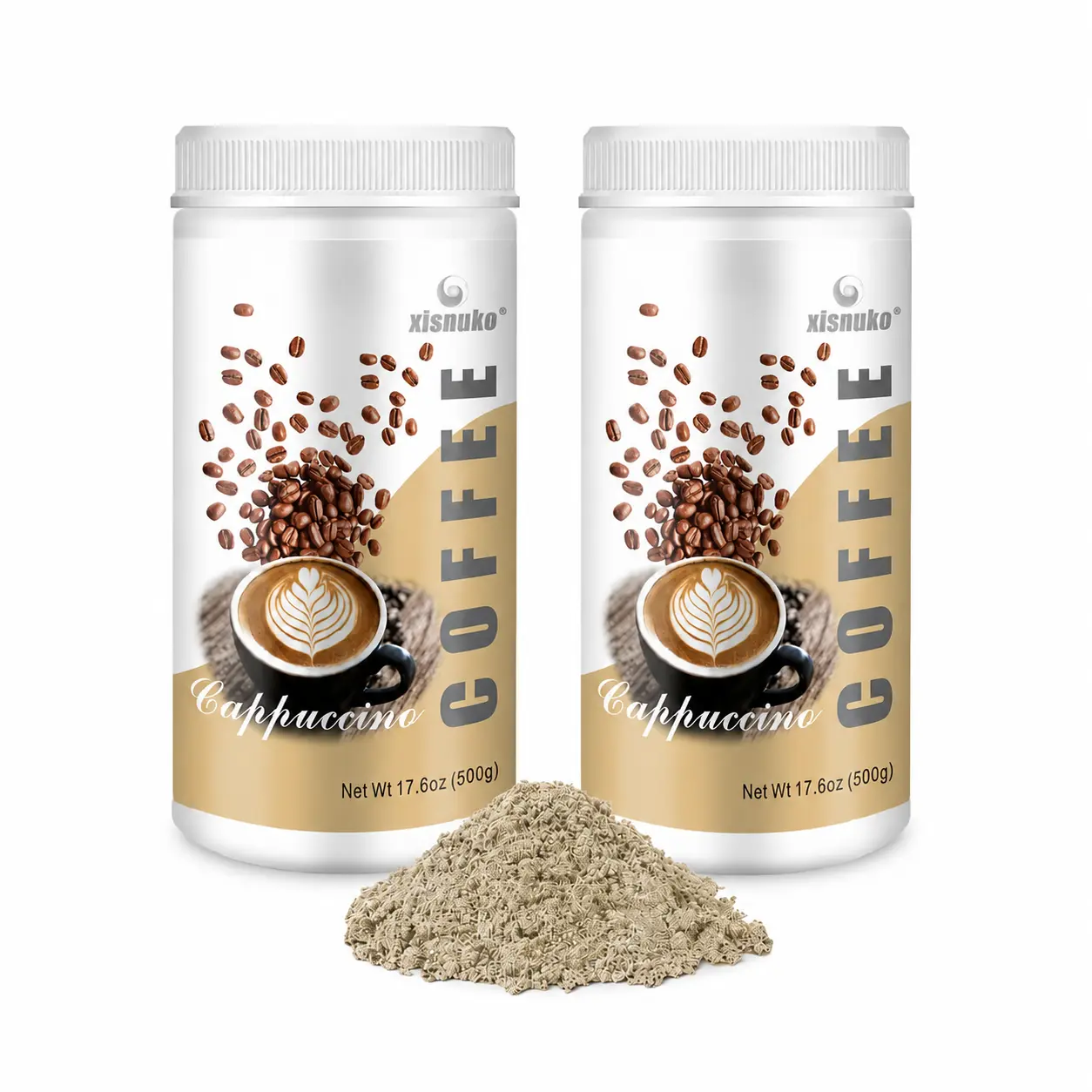 Coffee Cappuccino Flavor Beverage Creamy with L-Carnitine, Instant Coffee Drink Mix, Dietary Supplement Product macaboost