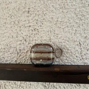 Transparent Blue Striped Star Ring Earphone Case Protection for Apple AirPods Pro 3/2/4/3/2, Fashionable Women's Simple Design