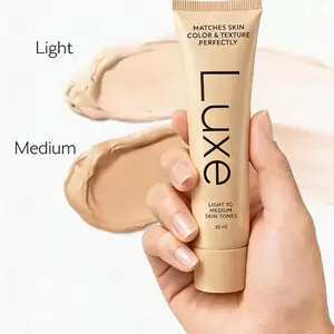 2pc  Color Changing Foundation for Women -Instantly Adapts to Your Skin Tone -Buildable Light-to-Medium, Medium Dark-to-Dark, Coverage - 12-Hour Wear - NaturalDewy Finish